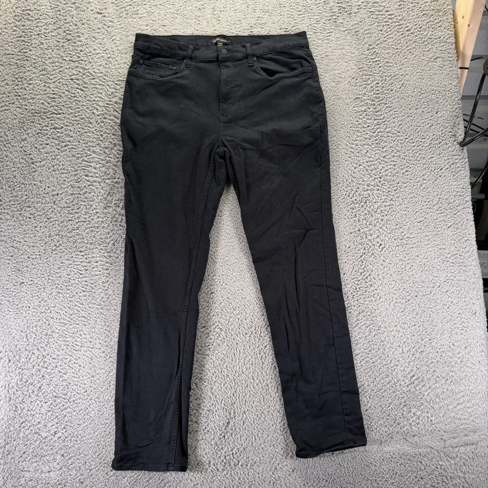 Banana Republic Jeans Men 36x34 Black Cotton Denim Straight Leg Workwear Stretch